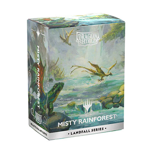 Dragon Shield Dual Matte Art Sleeve - Magic: The Gathering Landfall Series Misty Rainforest