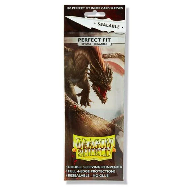 Dragon Shield Standard Perfect Fit Sealable Smoke Inner Sleeve (100)