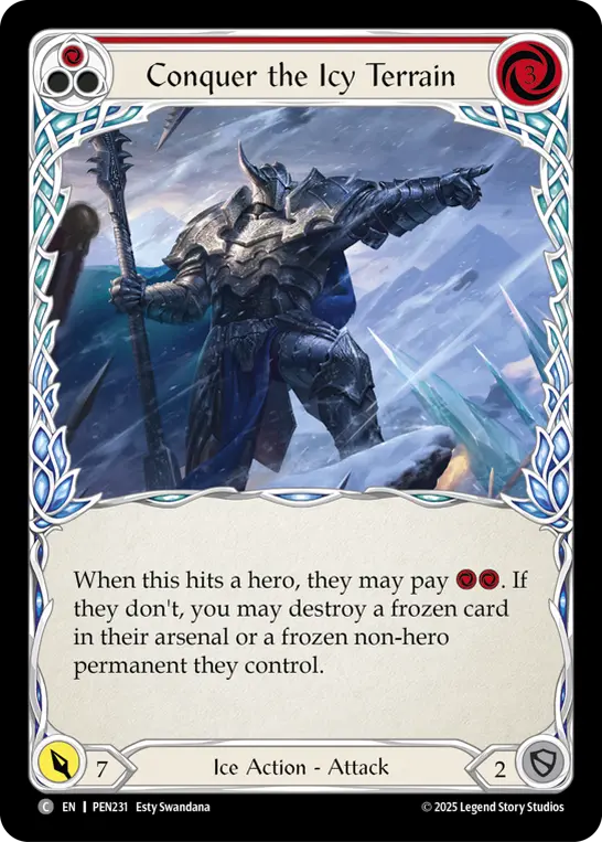 Conquer The Icy Terrain (Red)