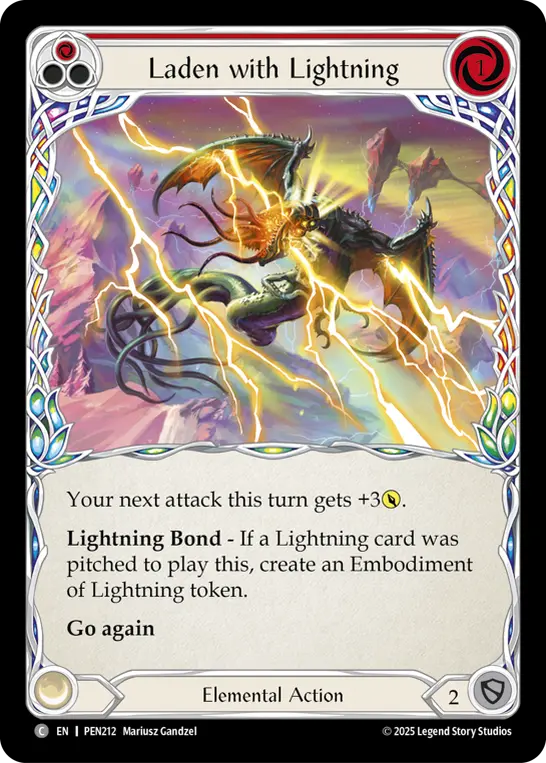 Laden With Lightning (Red)