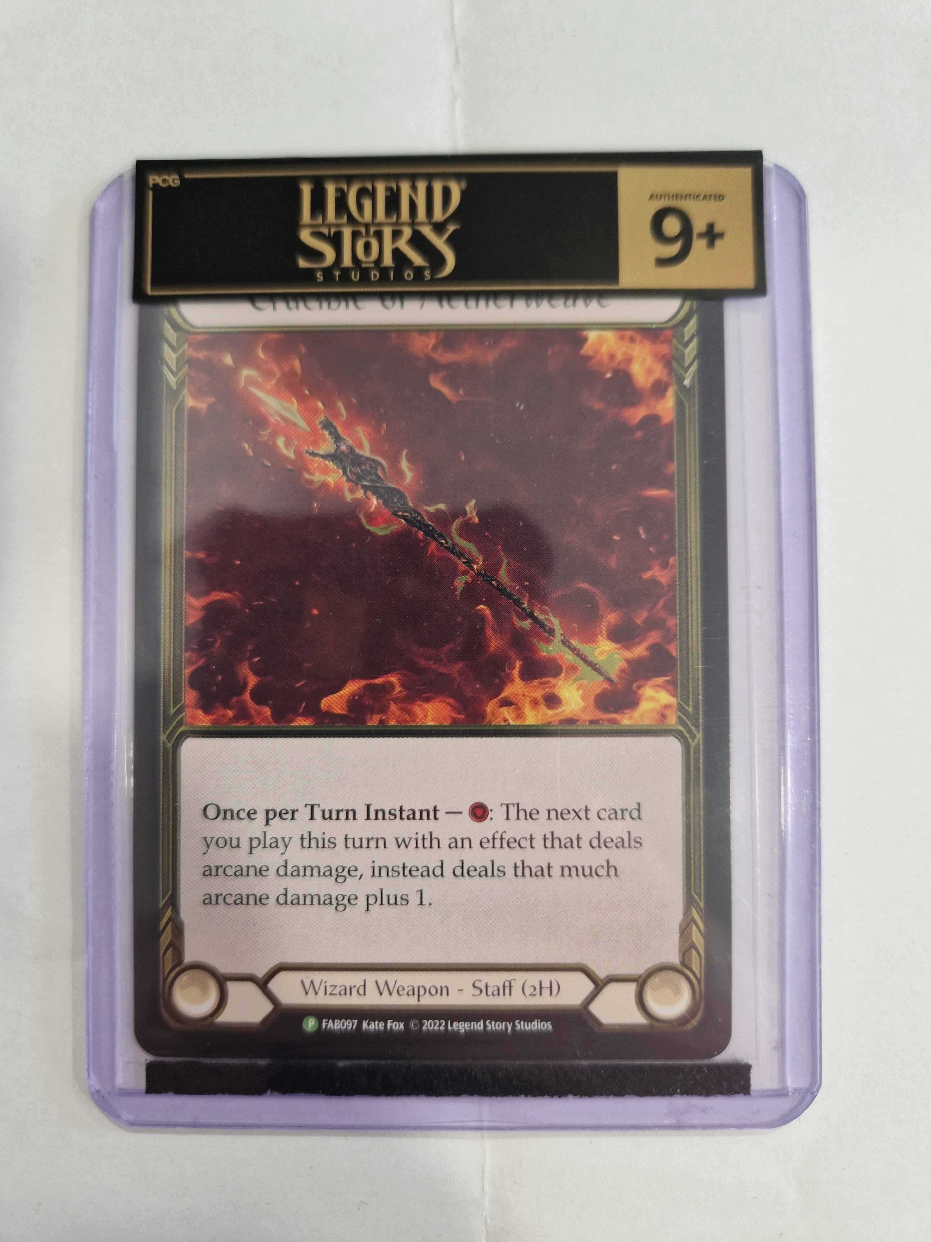 FAB Slab - Crucible of Aetherweave Gold Cold Foil Toploader