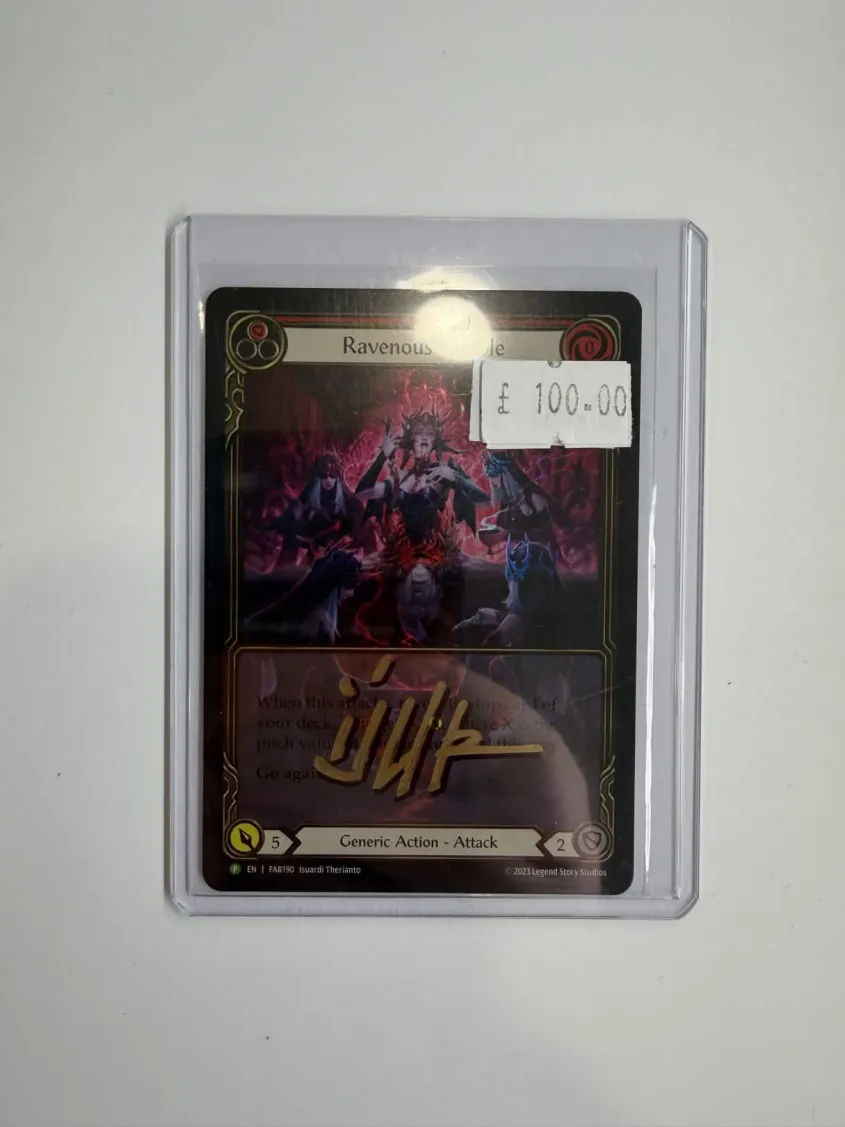 FAB Slab - Ravenous Rabble Rainbow Foil Promo Artist Signed