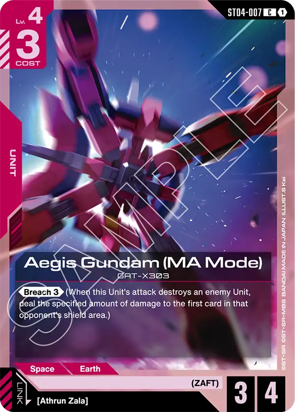 Aegis Gundam MA Mode ST04-007