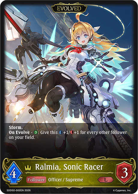 Ralmia, Sonic Racer (Evolved)