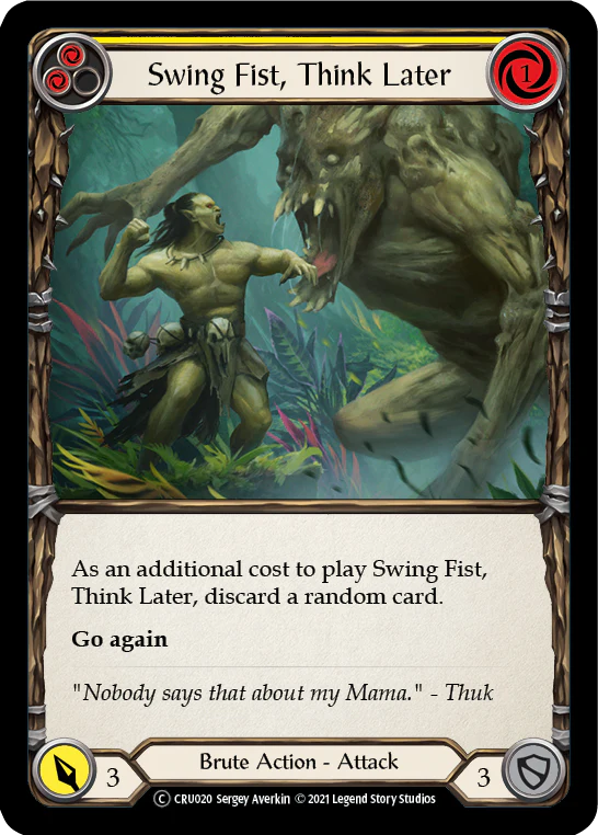 Swing Fist, Think Later (Yellow) - Image 2