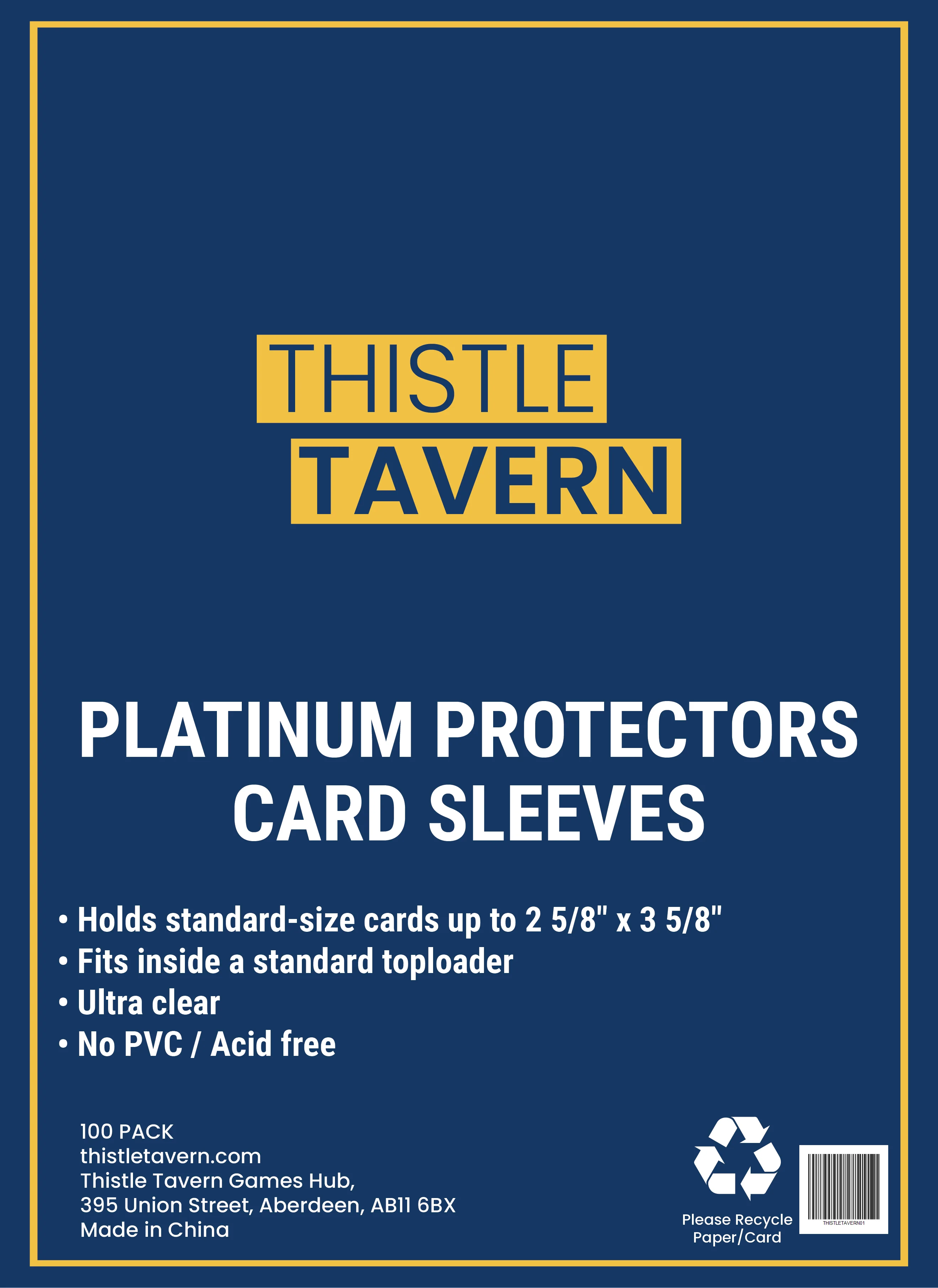 Thistle Tavern Card Sleeves - Penny Sleeves 100 Pack